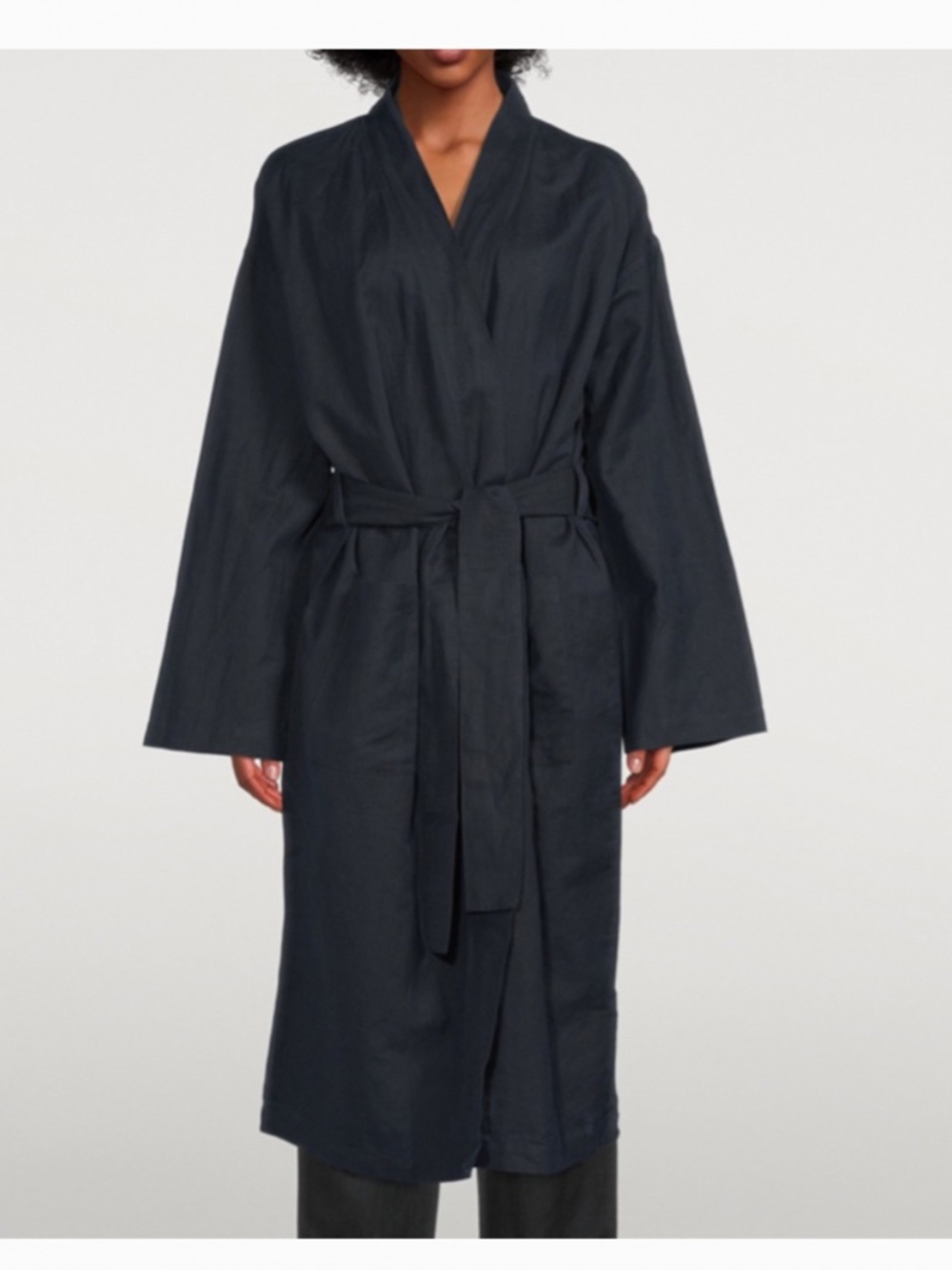 🩷 GORGEOUS navy linen cotton robe 🩷🩷🩷